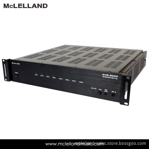 Mutil-Room Audio/Video Distribution Amplifier with 8 Sources
